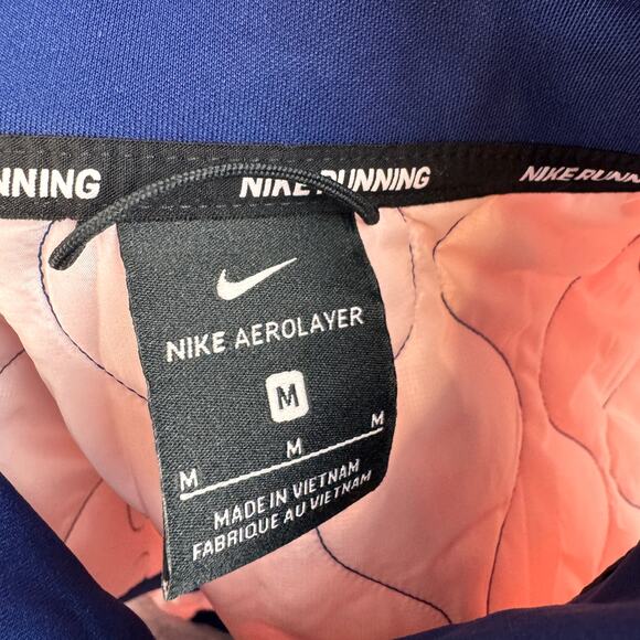 NIKE Aerolayer Multi Running Vest Colorblock Quilted Mock Neck Full Zip Medium M - Picture 6 of 8